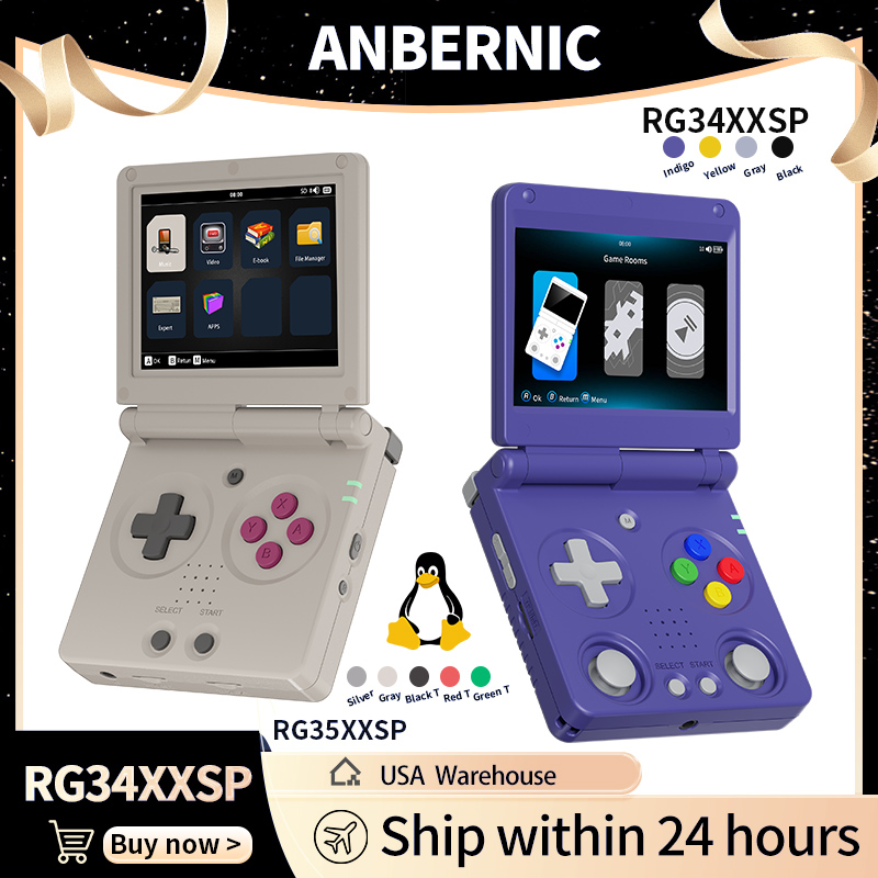 Gaming Console In Chinese - Anbernic RG34XXSP RG35XXSP Flip Console de