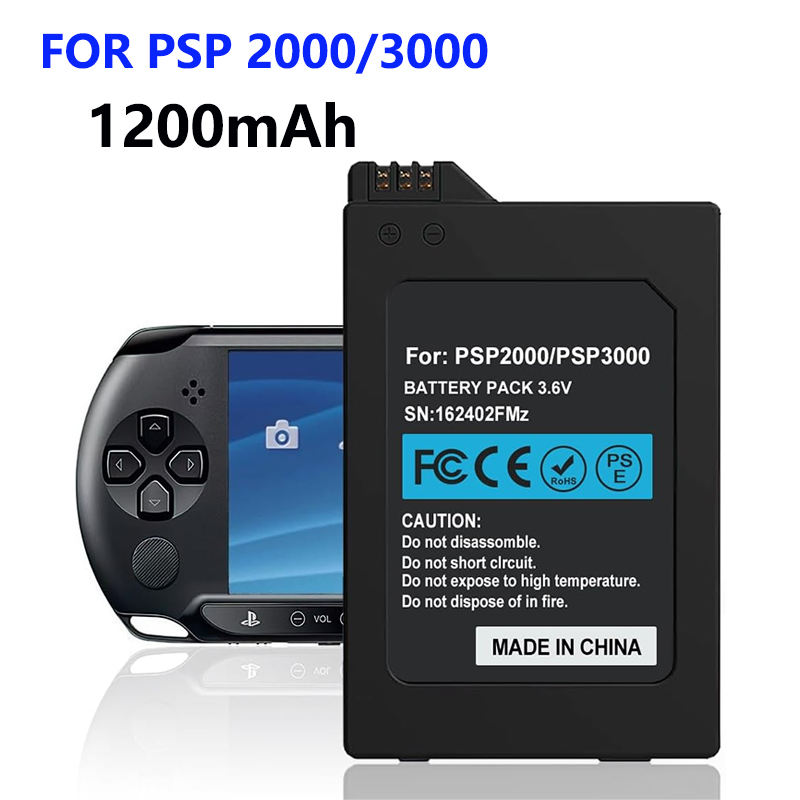 Gaming Console New - Bateria para Sony PSP 2000/3000, 1200mAh