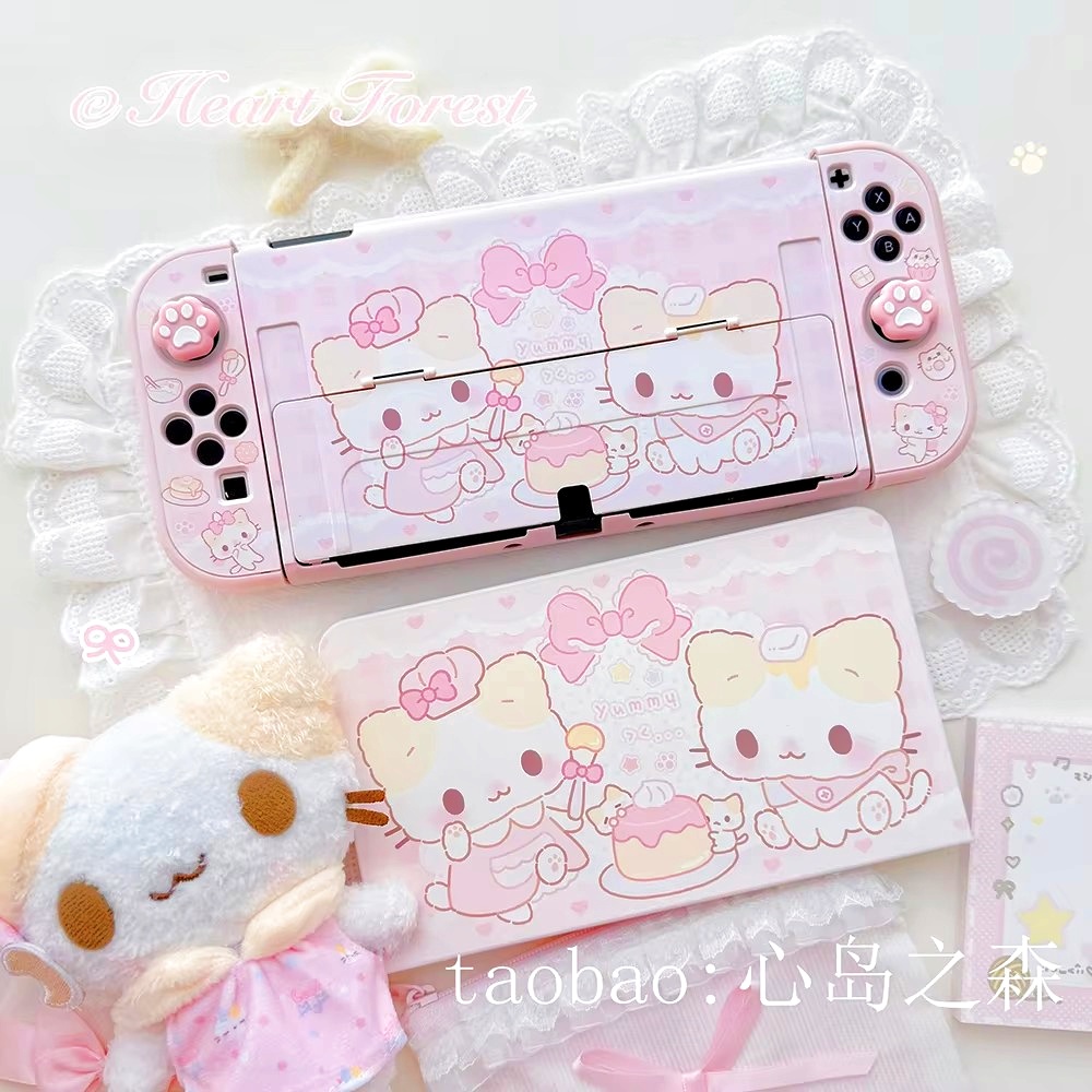 Gaming Console Japan - Algodão doce gato bonito switch2 oled