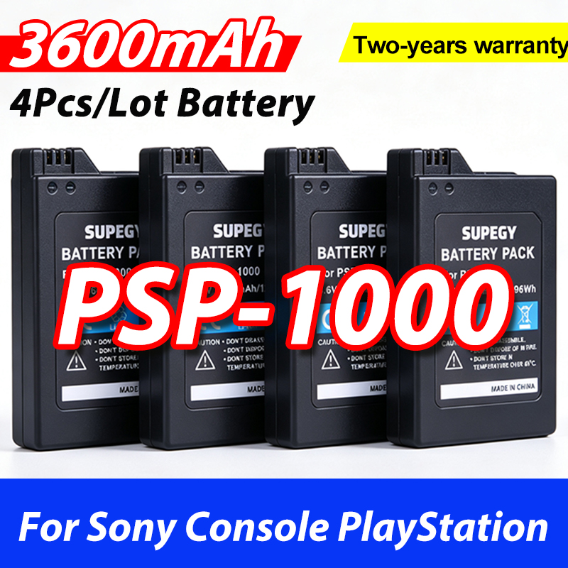 Gaming Console New - 4 Peças/Lote 3.6V 3600mAh PSP-1000 PSP1000