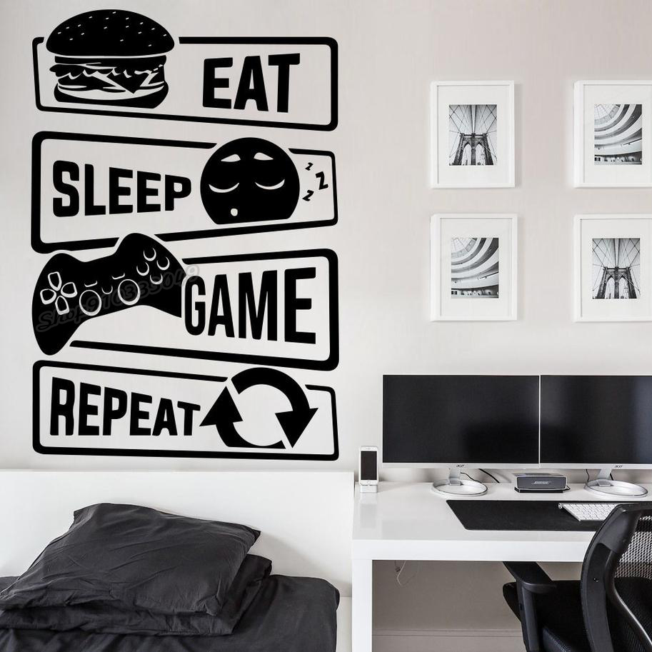 Gaming Console Wallpaper - Comer sono jogo repetir gamer adesivos