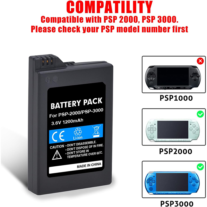 Bateria para Sony PSP 2000/300 - Gaming Console New avaliação e preço