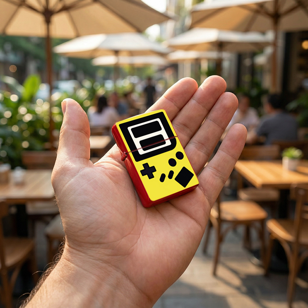 Isqueiros retrô com design de  - Retro.Gaming Console Yellow avaliação e preço