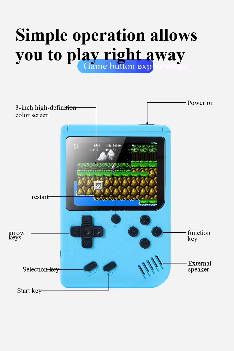 Console de jogos portátil retr - Gaming Console In Chinese avaliação e preço