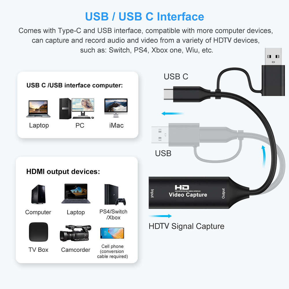 Placa de captura de vídeo usb  - Gaming Console With Phone avaliação e preço